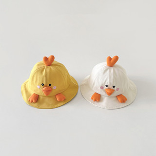 หมวกเด็กน่ารักสไตล์การ์ตูนลูกเป็ด ม่านบังแดด เหมาะสำหรับฤดูใ…