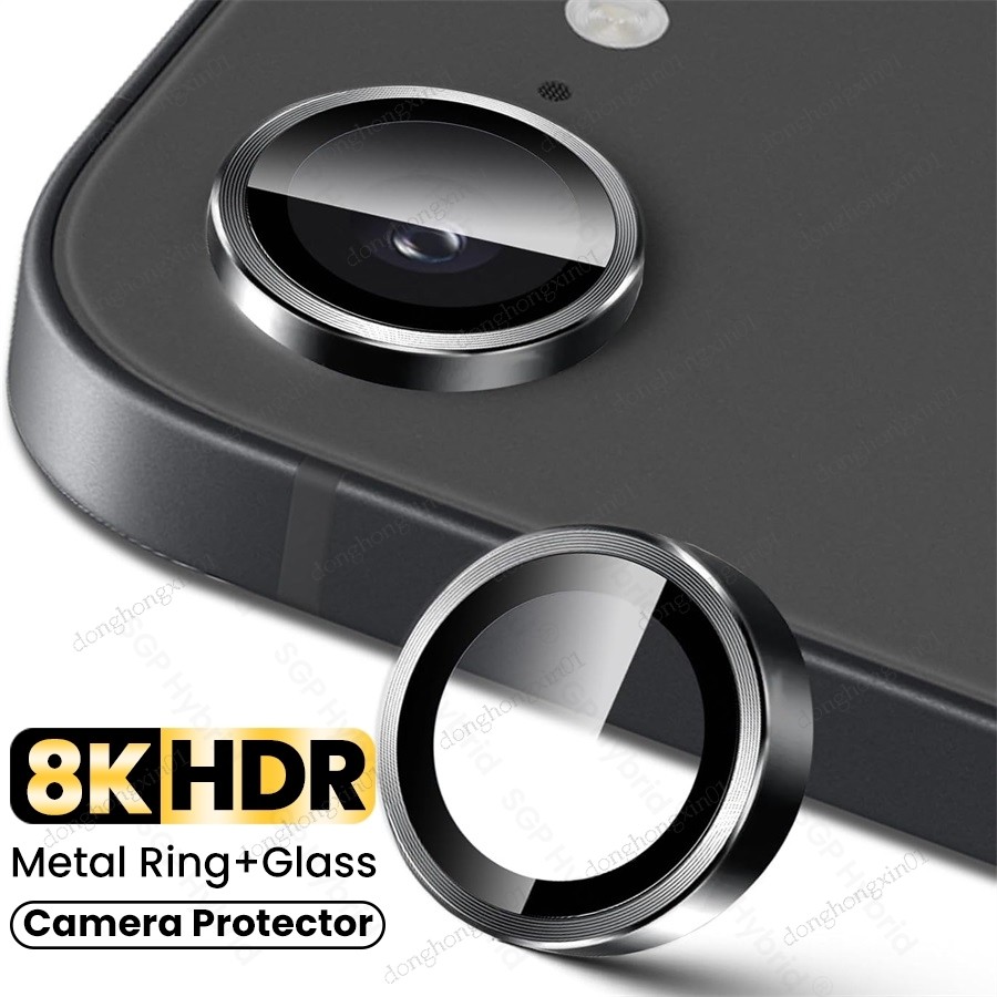 แหวนโลหะตัวป้องกันกล้องสําหรับ iPhone 17e 17e ด้านหลังกระจกนิรภัยเลนส์สําหรับ iPhone17e i โทรศัพท์ i