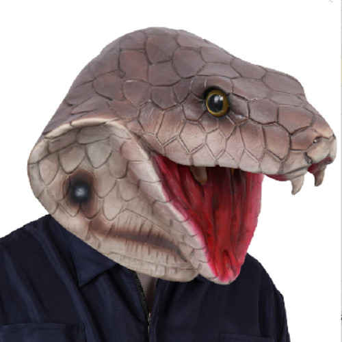 หน้ากากงู Python Latex Headgear ฮาโลวีนสยองขวัญจําลองสัตว์แต่งตัว Props หน้ากากคอสเพลย์20260309