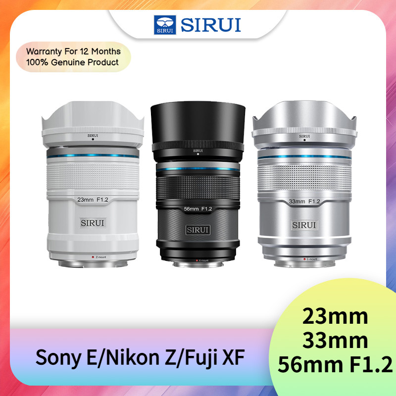 SIRUI 23mm 33mm 56mm F1.2 Sniper AF มุมกว้าง APS-C ที่ถูกต้อง Autofocus Prime เลนส์สําหรับ Sony E Ni