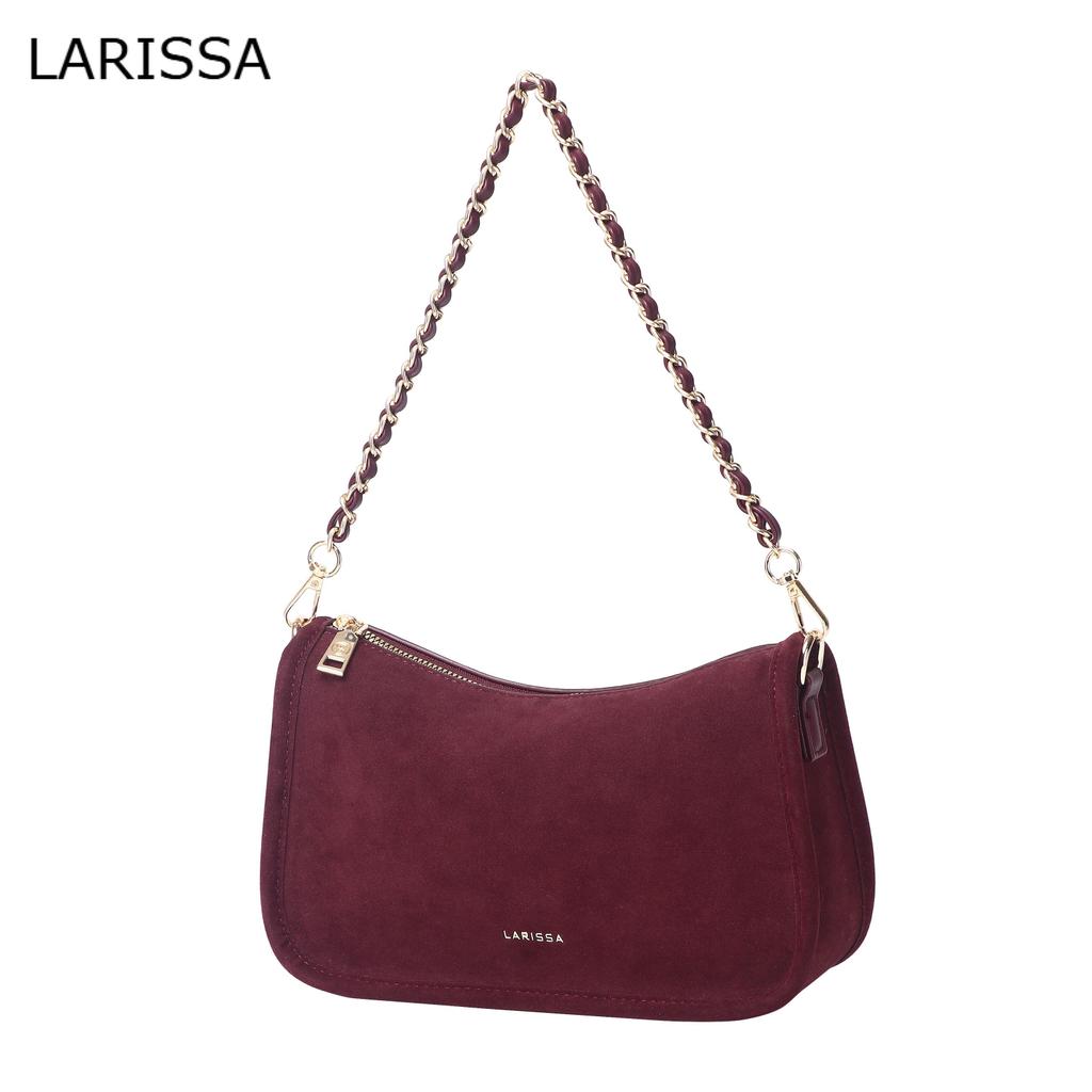 YUNARA-LARISSA MICROFIBER SUEDE CHAIN SHOULDER BAG SLING BAG BEG BAHU BEG SILANGF WAITA (2976)