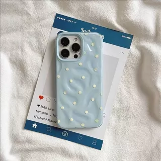เคสไอโฟน 17 สำหรับ IPhone 16 air 15 14 13 12 11 Pro Max 15 14 16 6 Plus XR XS เคสลายการ์ตูนจุดสีสันสดใสเรียบง่าย