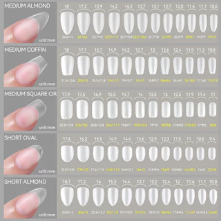 【Local】UR SUGAR เล็บใสเคล็ดลับ Matt Soft Gel เคล็ดลับ 420pcs เคล็ดลับเล็บปลอม Pre-shape ขยาย 15 ขนาดสําหรับ Home DIY เล็บ Quick EXTENSION