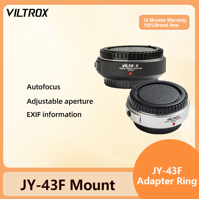 VILTROX JY-43F Auto Focus อะแดปเตอร์แหวน 4/3 เลนส์ Micro M4/3 กล้องอะแดปเตอร์สําหรับ Olympus PL8 E-M