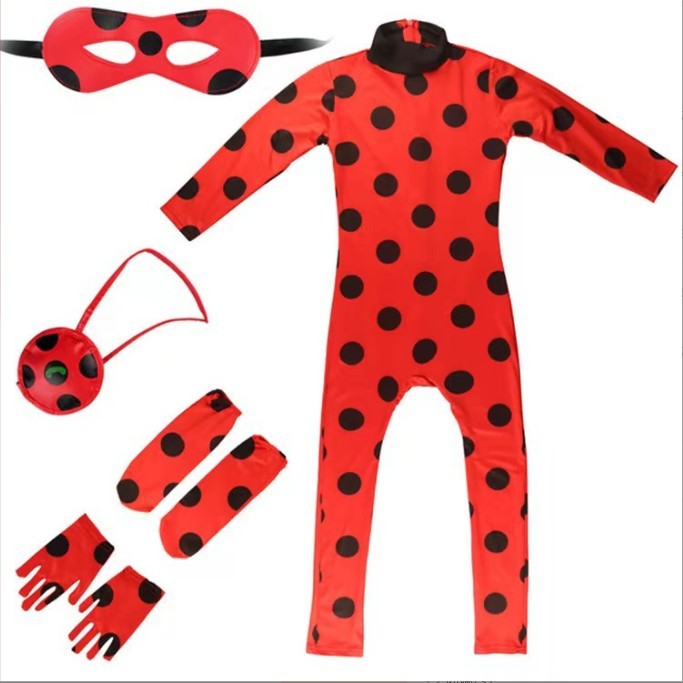 เครื่องแต่งกาย Halloween Ladybug สำหรับcosplay ตัว jumpsuit สไตล์ Black Cat Ladybug Miracle Girl พร้