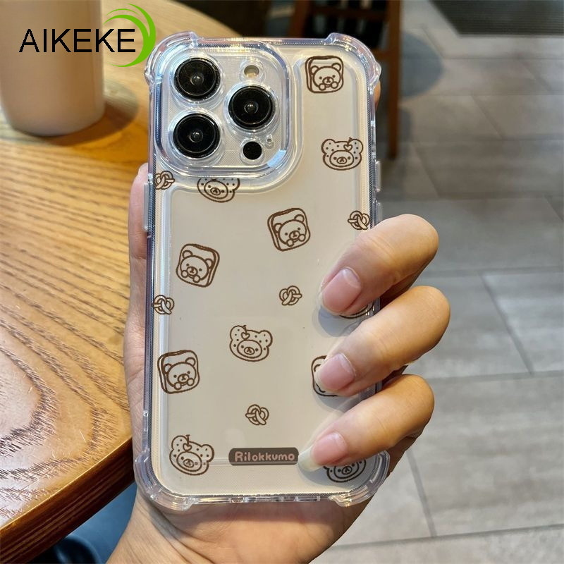 น่ารัก Rilakkuma Clearเคสโทรศัพท์สําหรับOPPO A98 A97 A96 A95 A94 A93 A92 A92S A91 A83 A79 A78 A77S A