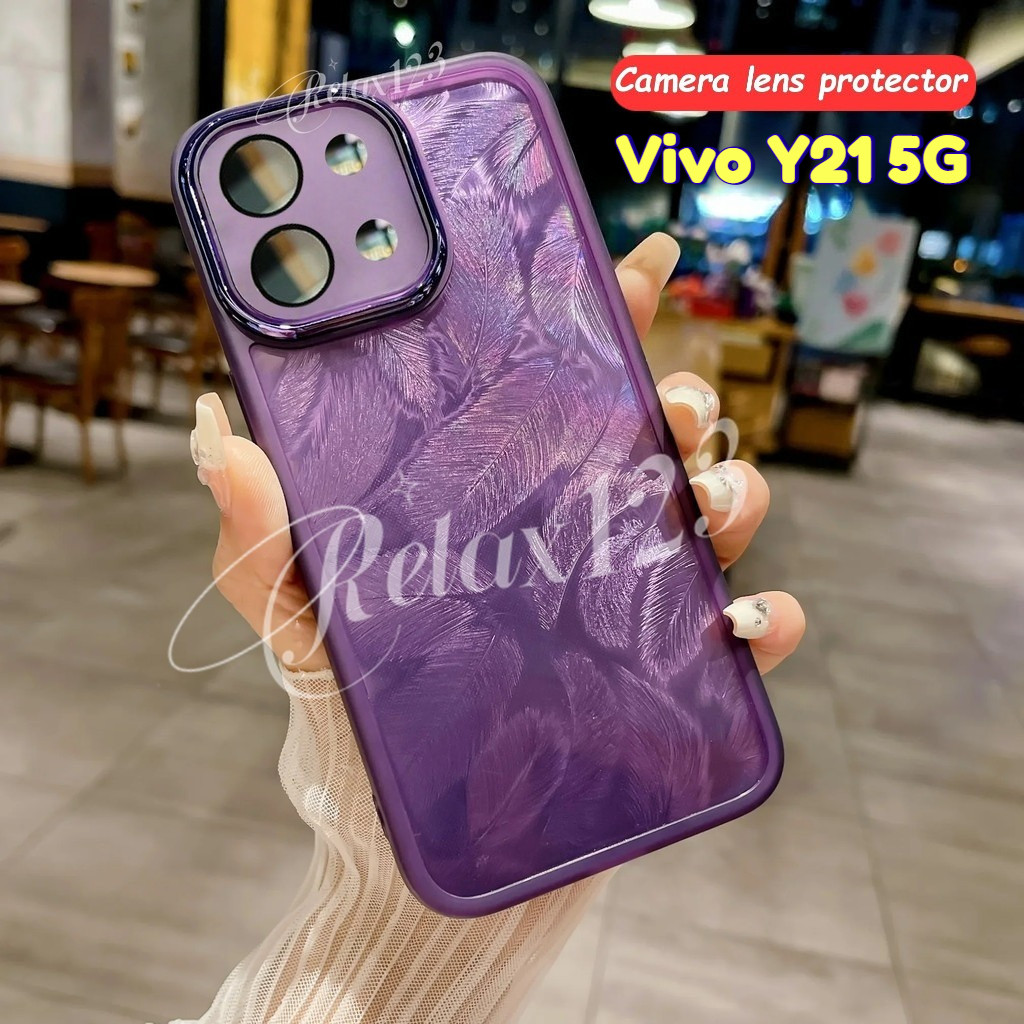 สําหรับ Vivo Y21 5G vivo Y21 Y21d VIVO Y21 Y21D VivoY21 Vivo Y 21 5G 4G ปลอก 2026 หรูหรา Feather รูป