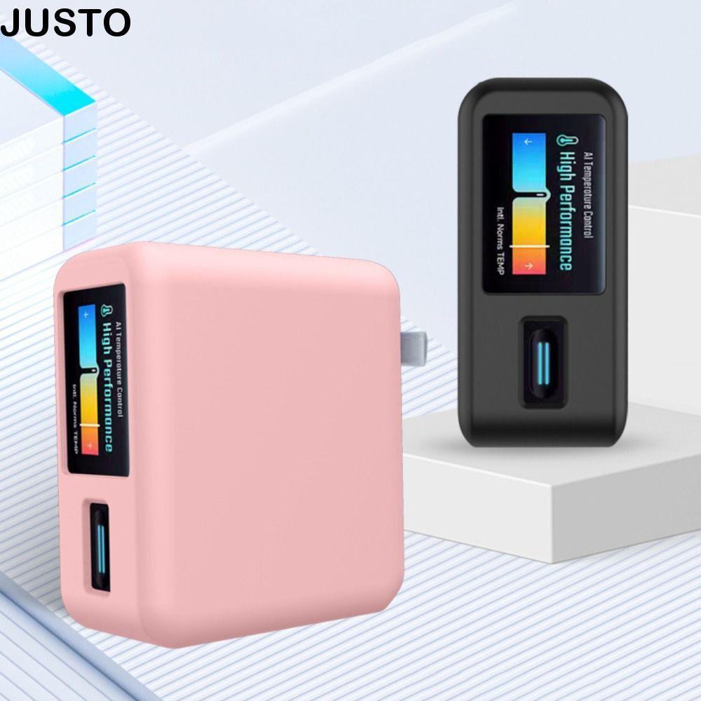 JUSTO ป้องกัน, ซิลิโคนกันฝุ่นสีทึบ, กระเป๋าพกพากันกระแทกแบบนุ่มสําหรับ CUKTECH 10 Ultra GaN Charger 