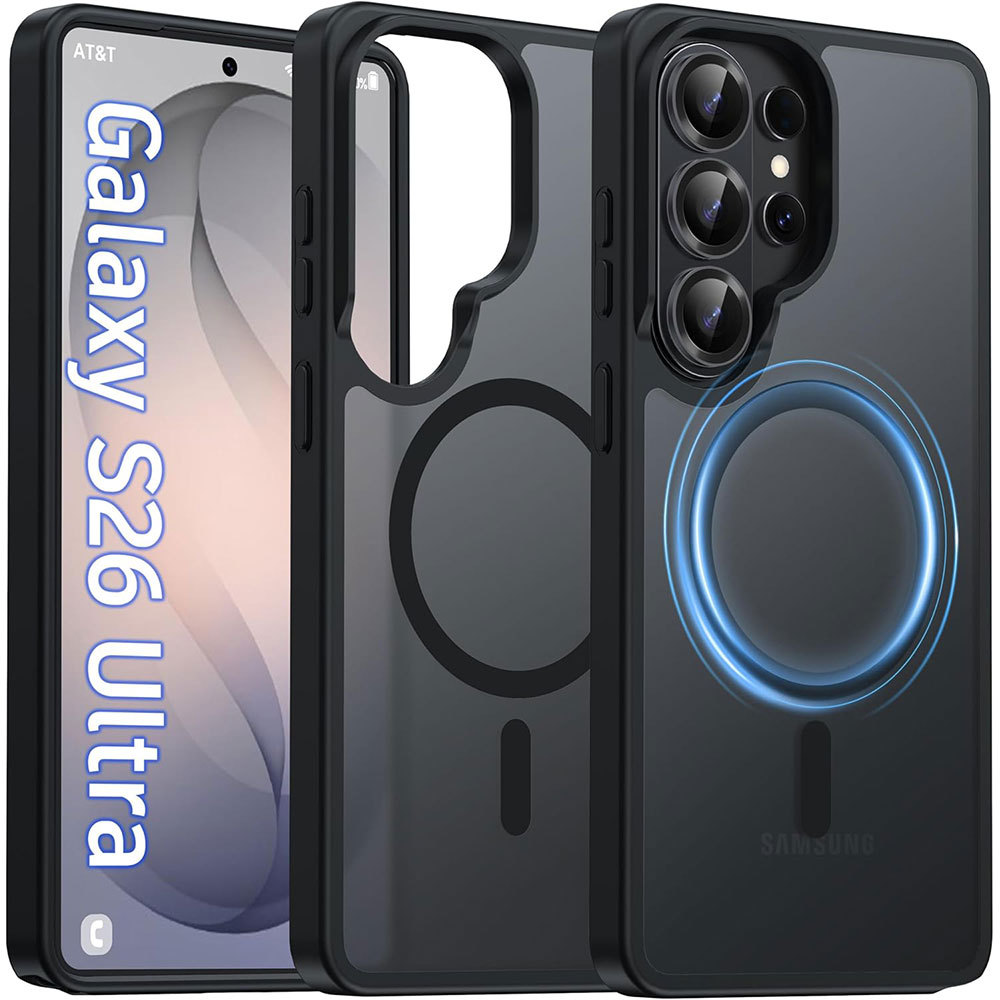 Slim Fit Magnetic Matte Translucent Frosted Hard PC เคสกันกระแทกสําหรับ Samsung S26 Ultra,S26+, S25 