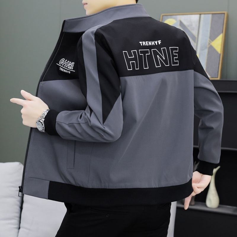 เสื้อแจ็คเก็ตผู้ชาย สำหรับฤดูใบไม้ผลิและใบไม้ร่วง ดีไซน์สำหรับวัยทำงาน ใส่สบาย และการออกแบบที่เหมาะกับการสวมใส่ในทุกวัน