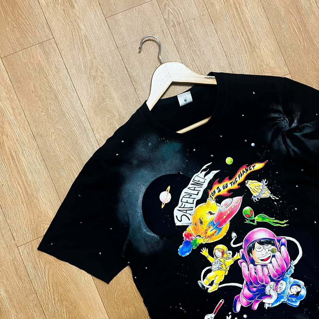 เสื้อยืด เสื้อ SAFEPLANET x JOY2  🚀🛰🌏🪐“ Safeplanet joy 2 go the planet “ ผ้าฝ้ายแท้ S-5XL