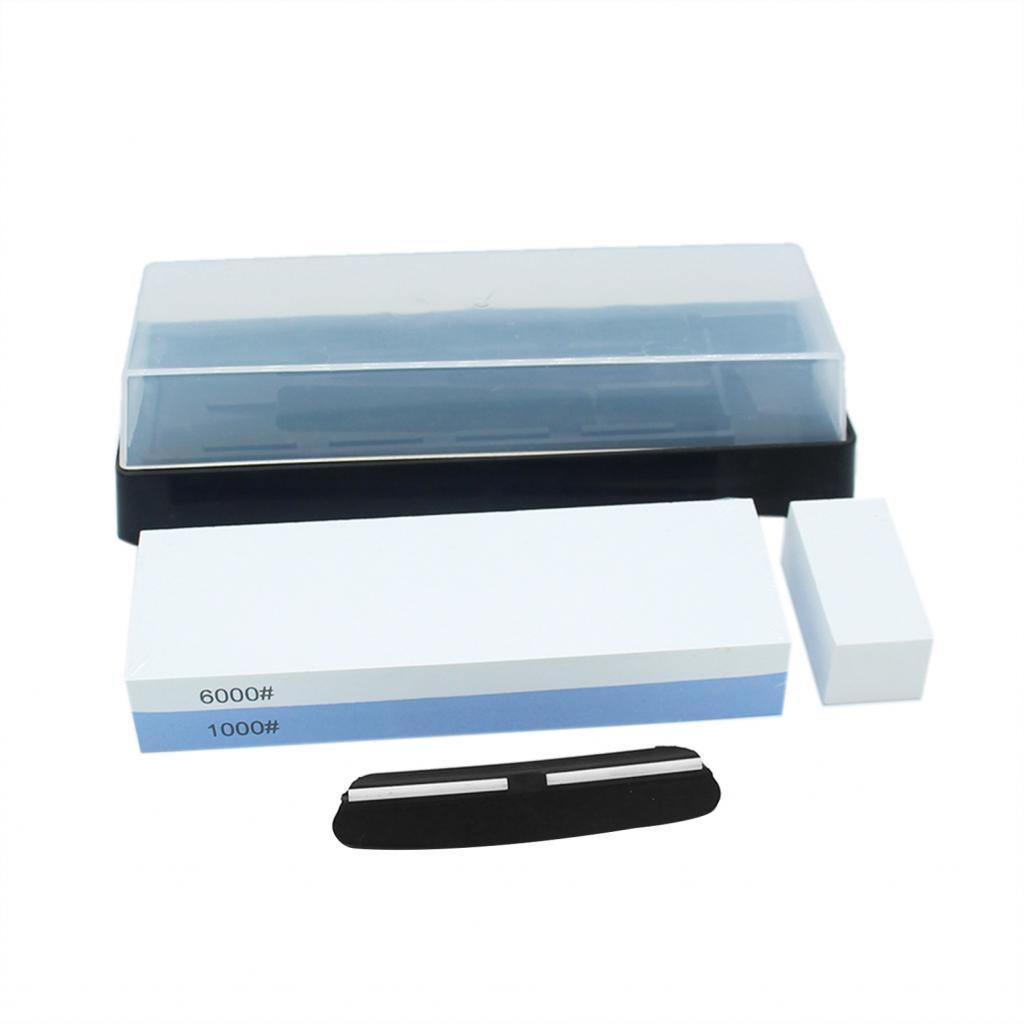 Cnoffschool-PH มีด Sharpening Stone ชุด 10000/6000 2 ด้าน Whetstone Sharpener ชุดเปียกฐานไม่ลื่น Fla