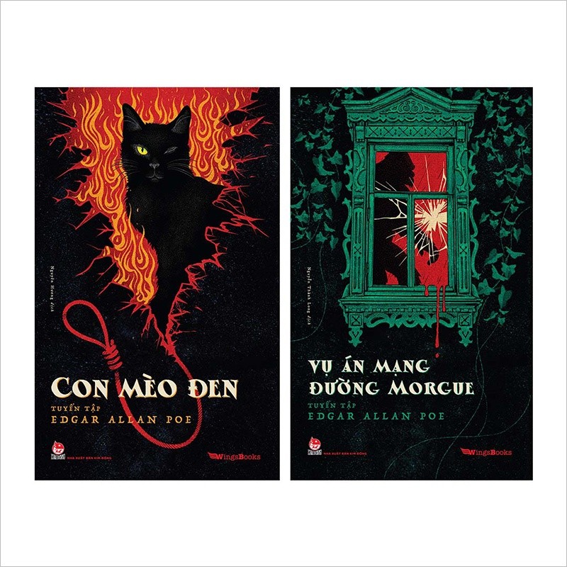 หนังสือ - The Black Cat + The Morgue Murder - Combo 2 เล่ม - คอลเลกชัน Edgar Allan Poe