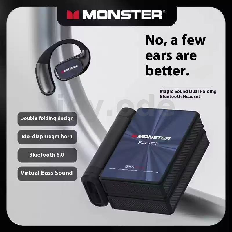 MONSTER AC530 TWS บลูทูธ V6.0 หูฟัง 14.2 มม. ไดรเวอร์ IPX5 กันน้ํา Ergonomics หูฟังกีฬา