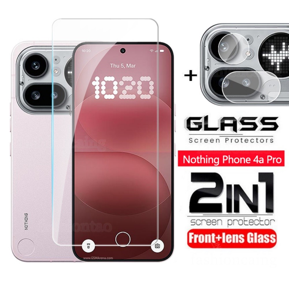 2 in 1 หน้าจอกระจกนิรภัย Protector คลุมทั้งหมดด้านหน้าฟิล์มสําหรับ Nothing โทรศัพท์ 4A 4 A Pro 4APro