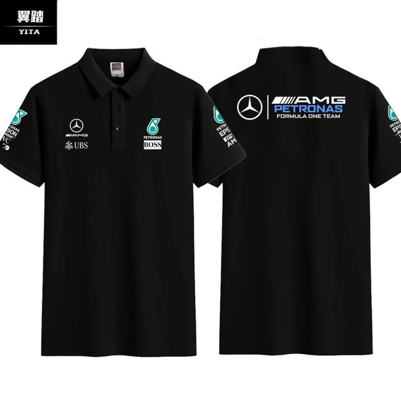 new เสื้อโปโล Mercedes AMG Petronas F1 Racing พร้อมส่ง ผ้าฝ้าย 100% แขนสั้น คอปก ลำลอง สำหรับผู้ชายแ