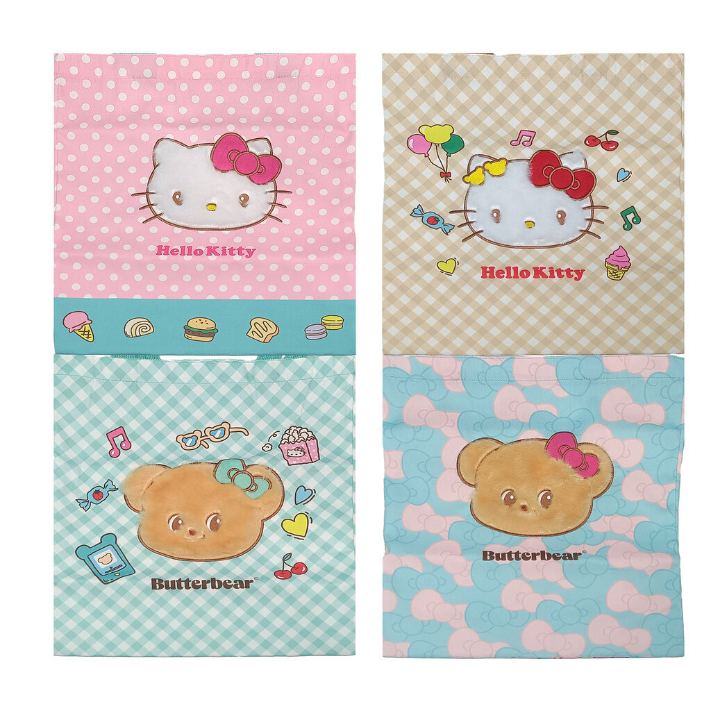 Bag Hello Kitty x Butterbear Sanrio 7-Eleven ถุงผ้าเฮลโลคิตตี้ กระเป๋าลายหมีเนย ลิขสิทธิ์ซานริโอ