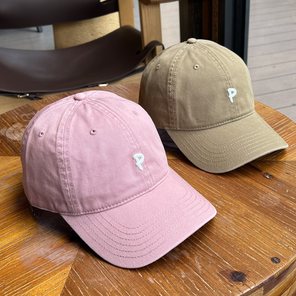 Small Small Letter P Soft Top Cap Curved Brim Face Small Deep Top Baseball Cap