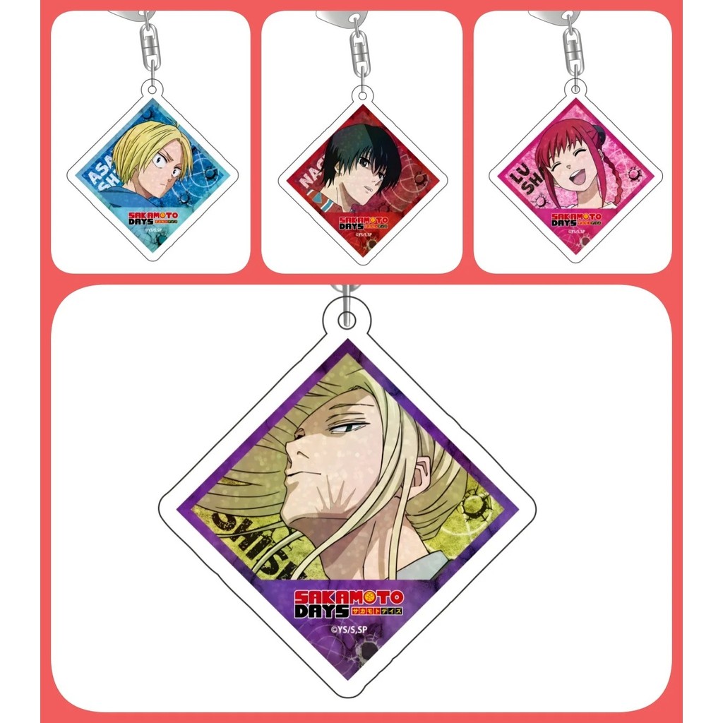 พวงกุญแจอนิเมะ Sakamoto Days Nagumo Yoichi Shishiba Mica Acrylic อุปกรณ์ตกแต่งกระเป๋าและเป็นของขวัญท