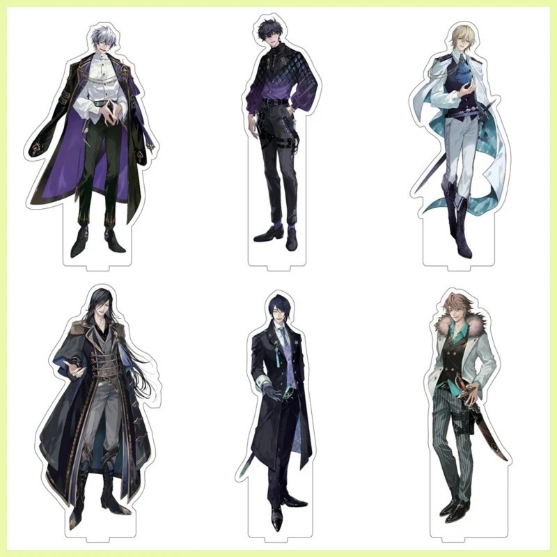 Standee Ikemen Villains Mica อะคริลิครุ่น William Rex Harrison สีเทาโต๊ะศึกษาตกแต่ง Otome เกมของขวัญ