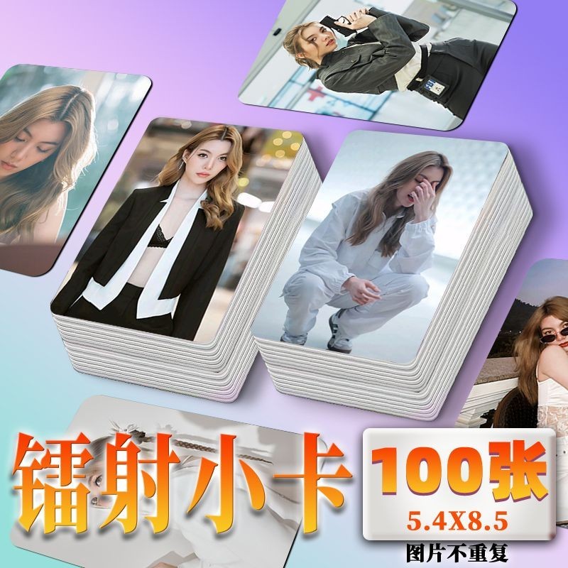 OrmKornnaphat Laser Photocard 100 ชิ้น สินค้าไม่นํากลับมาใช้ใหม่ 10 ซม. มุมกลมสองด้านการ์ด LOMO yq26