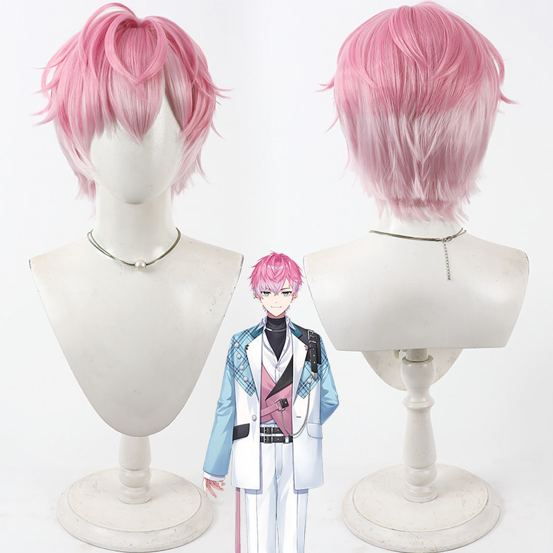 VTuber Sumeragi Leo Cosplay Wig Two-tone Gradient Simulation Scalp
