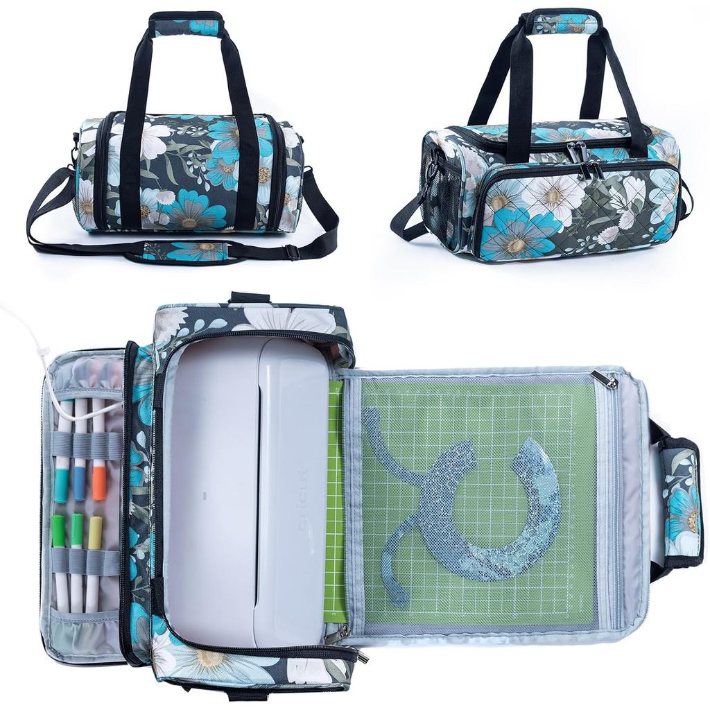 AMOIGEE กระเป๋าพกพาสําหรับ Cricut Joy Xtra, Joy Extra Bag, Full Open Case with Pockets for Cricut Jo
