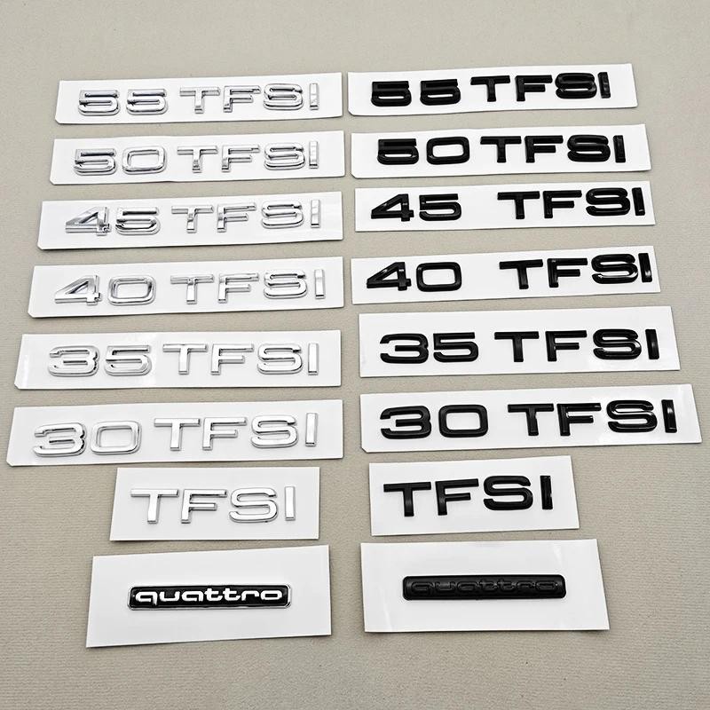 3D ABS รถโลโก้ 30 35 40 45 50 55 TFSI Quattro สัญลักษณ์ด้านหลัง Trunk Badge สติกเกอร์สําหรับ Audi A4