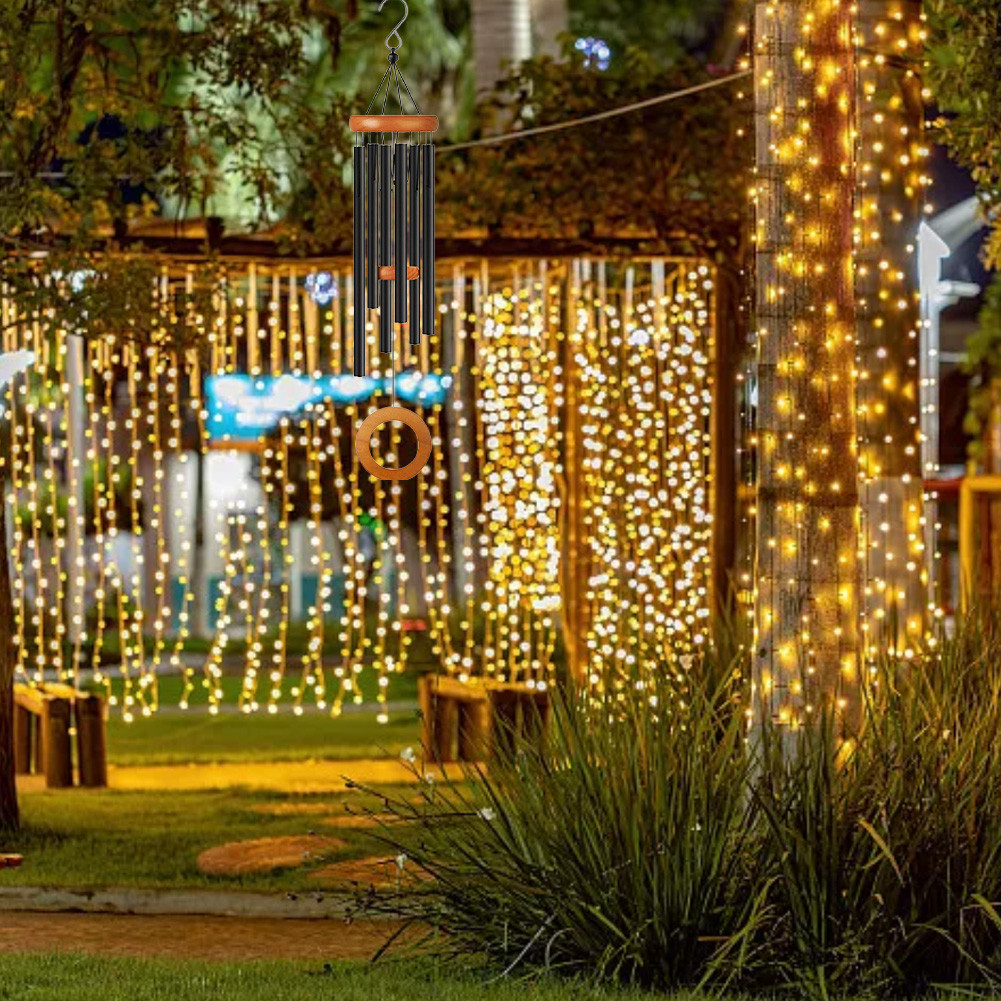 HOTHeart Wind Chimes Hand-Tuned 26" Copper Chimes สําหรับความสะดวกในโรแมนติกกลางแจ้ง