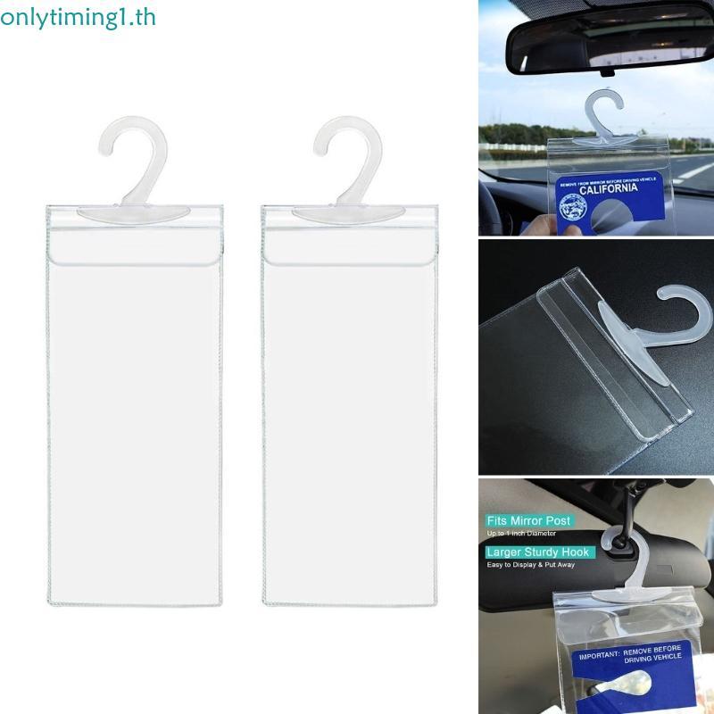 Onlytiming ตัวป้องกัน Placard พิการแนวตั้ง PVC โปร่งใส Handicap Placard Holders