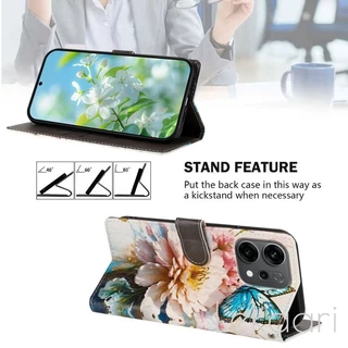 ซองหนังสําหรับ OPPO Reno 15 14 13 12 11 10 15F 14F 13F 12F 11F Pro Max 5G พิมพ์กระเป๋าสตางค์ผู้ถือบัตรปลอก