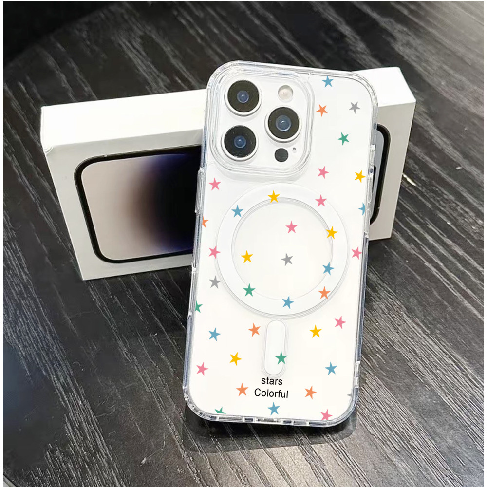 เคสโทรศัพท์ เคสไอโฟน ดูดีเรียบง่ายลายน่ารัก ชาร์จไร้สาย เหมาะสำหรับ iphone 11 17 16 Pro Max XR 12 13 14 15 17e 17Air 038