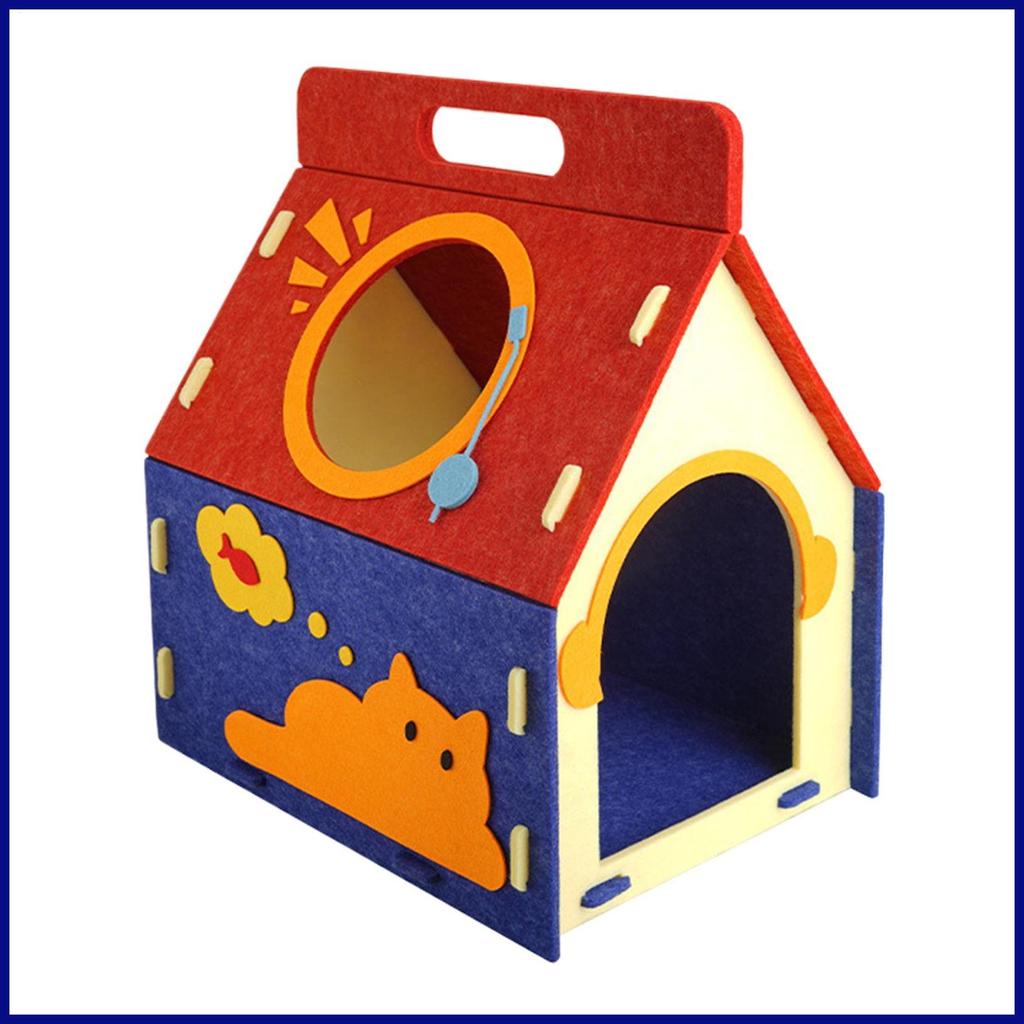 Enclosed Cat Bed Enclosed Pet Bed Spacious Puppy Cave Nest สําหรับแมวสุนัขลูกแมวลูกสุนัขในร่มบ้านห้อ