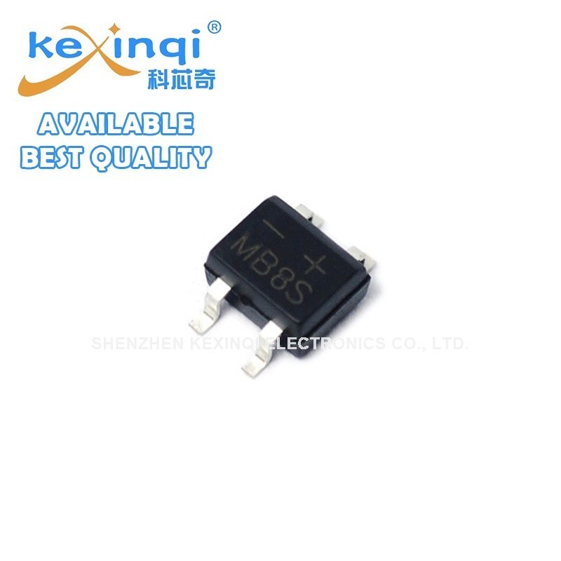 100pcs MB8S Rectifier Bridge Single-phase Bridge Rectifier 0.5A 800V Bridge Stack Patch SOP4 SMD