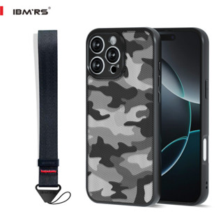 เคส IBMRS Camo สําหรับ iPhone 15 Pro Max PC+TPU ฝาครอบกล้องก…