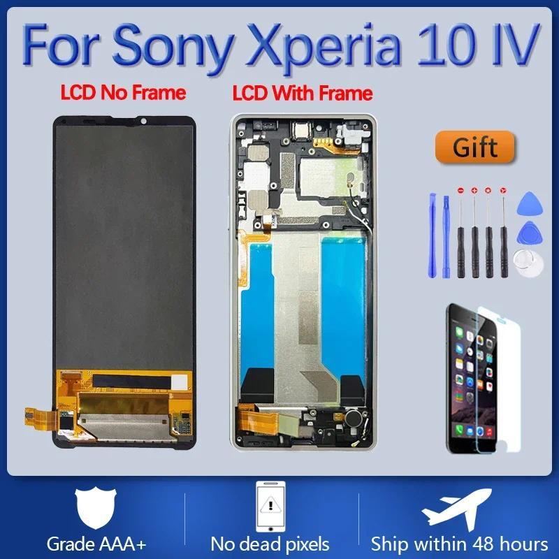 6.0 OLED สําหรับ Sony Xperia 10 IV LCD XQ-CC54 XQ-CC72 จอแสดงผลหน้าจอสัมผัสแผง Digitizer Assembly Re