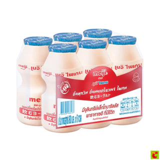 ซีพี-เมจิ ไพเกน นมเปรี้ยวโยเกิร์ตพร้อมดื่ม รสธรรมชาติ 80 มล. แพ็ค 6