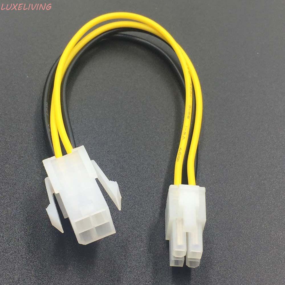 LUXELIVING PSU Extension Cable PSU Cable 20 ซม.สําหรับ PC CPU 4 Pin Power Adapter อะแดปเตอร์ขยายชายก