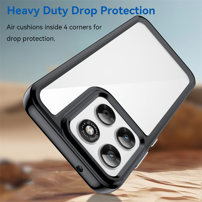 สําหรับ Motorola Moto G67 G77 กรณีซิลิโคนกันกระแทก TPU กันชน Clear Hard PC ฝาครอบโทรศัพท์กันชนสําหรั