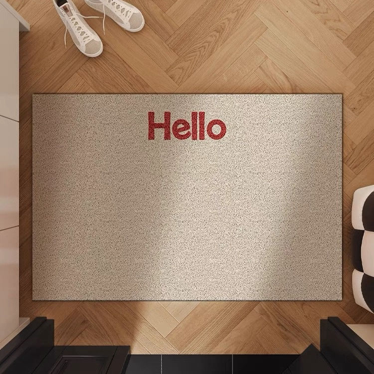 Dreamerhouse Simple hello พรมปูพื้นกลางแจ้ง pvc เท้าในครัวเรือนทนทานตัดได้แผ่นพื้น