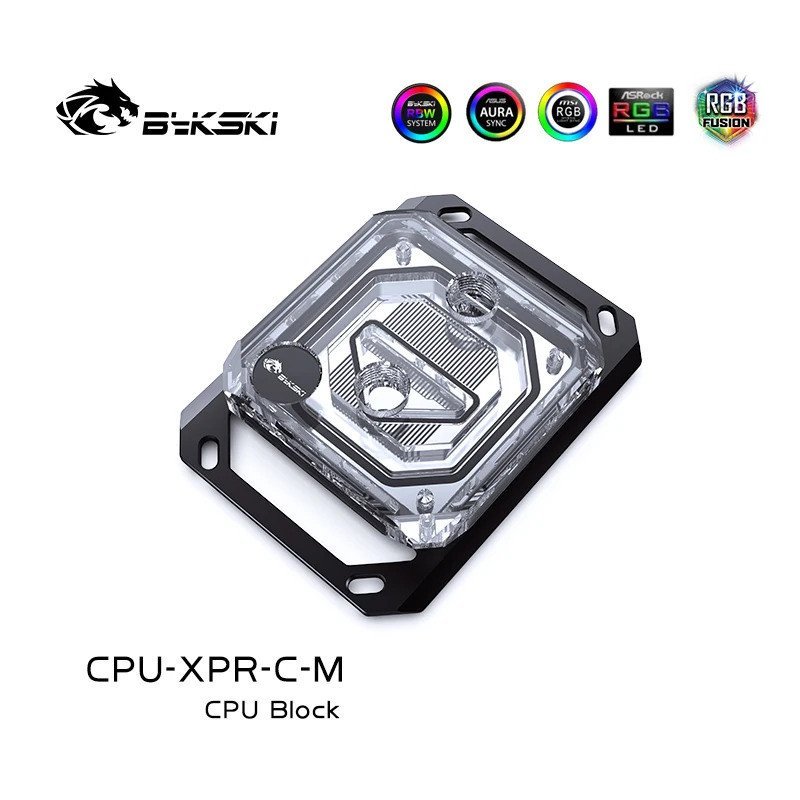 Bykski CPU Water Block สําหรับ INTEL LGA1700 115X 2011 / AM5 AM4 Ryzen 3/5/7/9, CPU Water Cooling Co