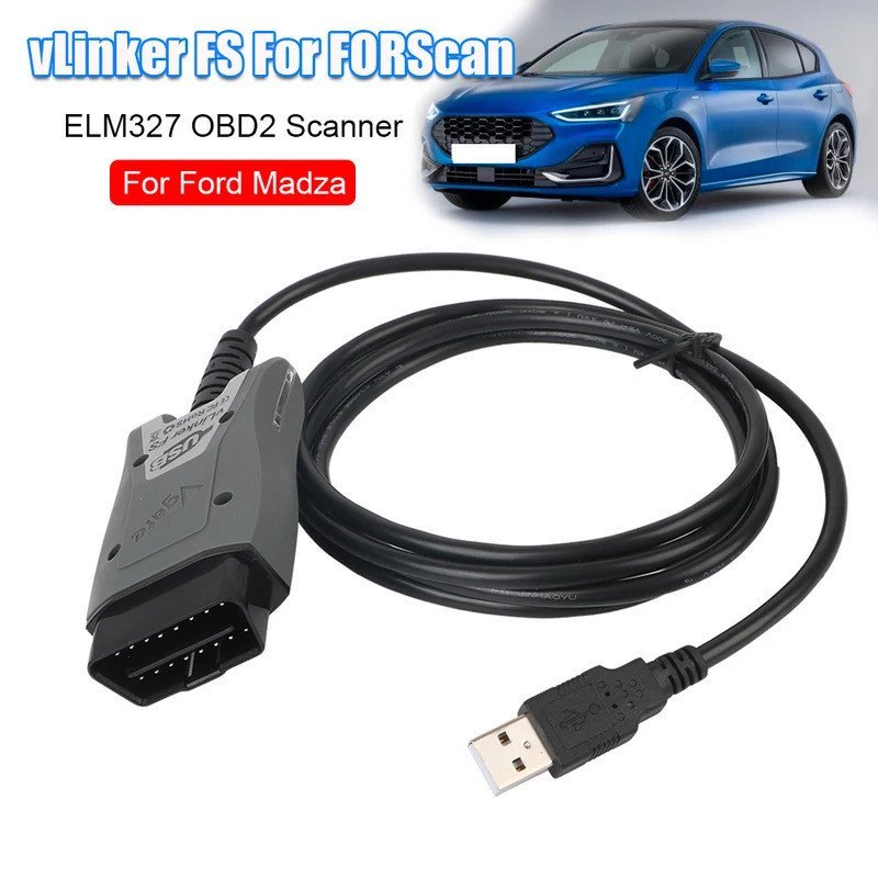 เครื่องอ่านรหัส OBDII สําหรับ Mazda Ford FORScan VLinker FS ELM327 OBD2 เครื่องมือวินิจฉัยรถยนต์ ELM