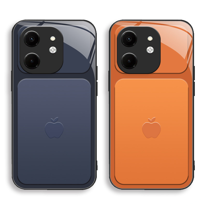 เข้ากันได้กับ [Infinix Smart 9 4g และ Infinix Hot 50i 4g] เคสโทรศัพท์แก้วซิลิโคน HD-Tech Minimalist 