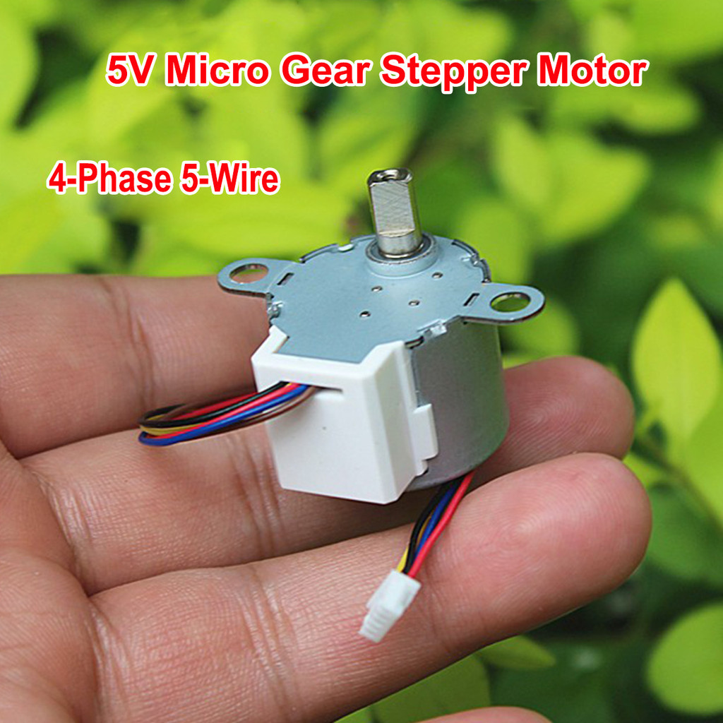 DC5V Mini 24 มม. Stepper Motor 24BYJ 4 เฟส 5 สาย Stepper Motor ขนาดเล็ก Deceleration Stepper มอเตอร์เกียร์พร้อมสายไฟ