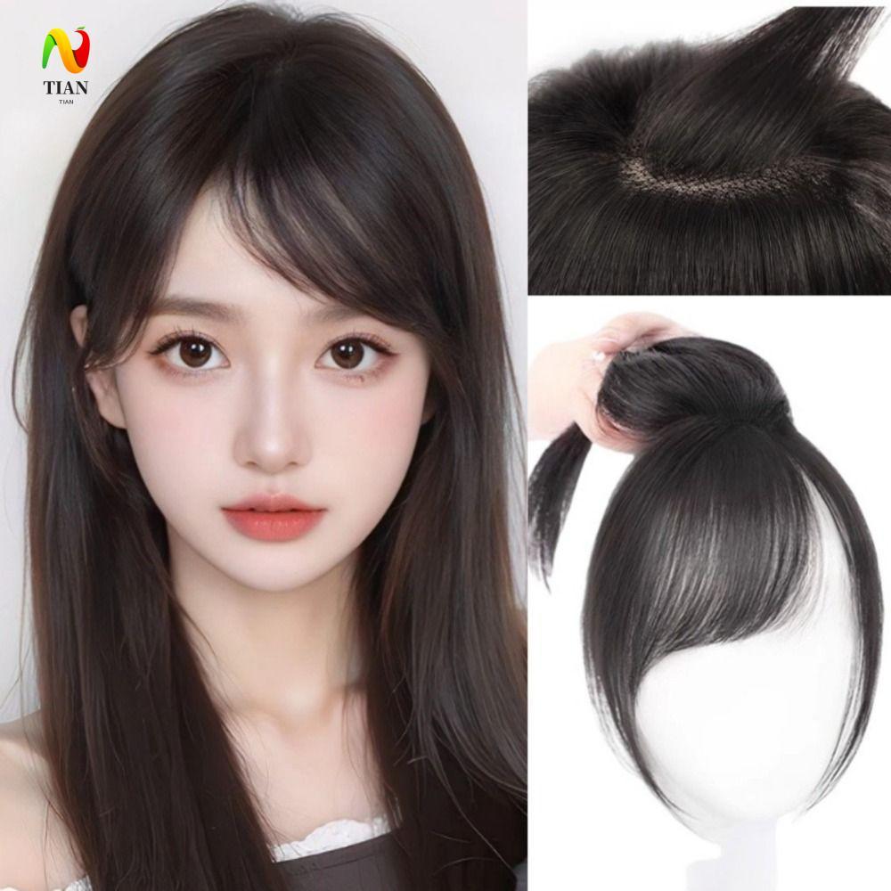 INQUIRY IMPACT 3D Air Bangs, Oblique Bangs Side Bangs Top Hair Bangs, Fringe ปลอม Bangs Extension ผู