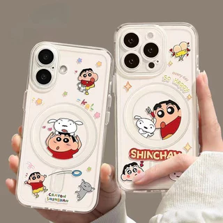 เคสโทรศัพท์แม่เหล็ก ลายเครยอนชินจัง ใช้ได้กับ iPhone17/16/15/14ProMax/13Pro/12/11คุณภาพสูง ป้องกันการตกกระแทกได้ดีเยี่ยม