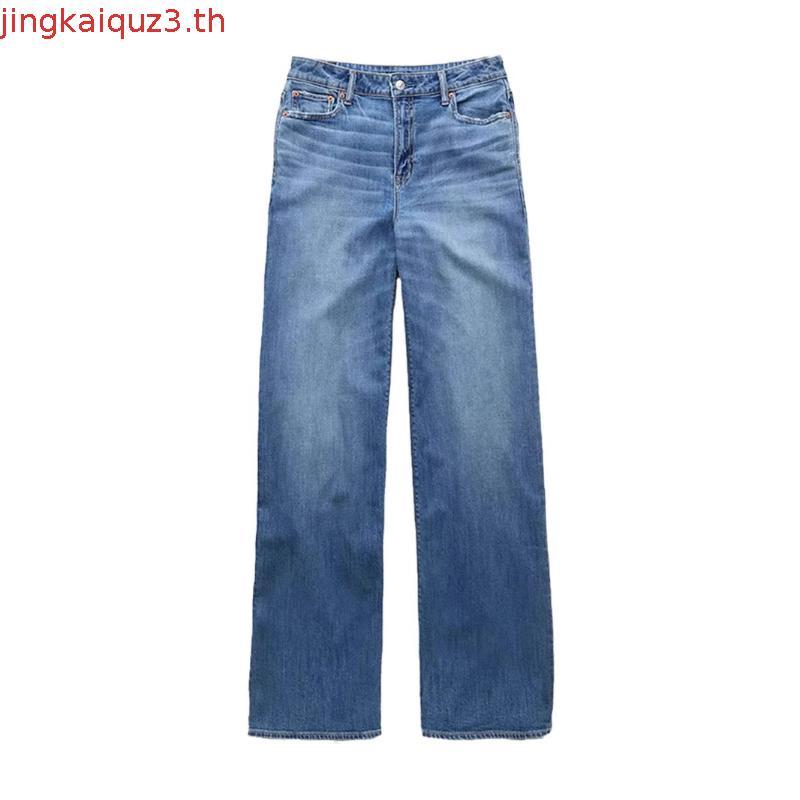 ยีนส์ Nammon Jeans NM39-NM391 กางเกงยีนส์ทรงกระบอกเอวกลาง รุ่น maya Blue baby jeans - ผ้าไม่ยืด