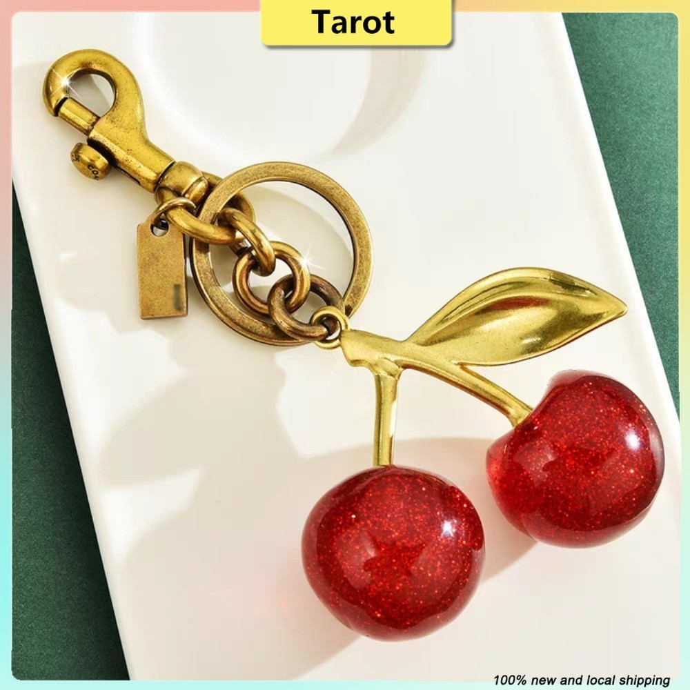 Tarot Creative Cherry Crystal Glitter พวงกุญแจประณีตกระเป๋ากุญแจรถ Charm เครื่องประดับของขวัญ