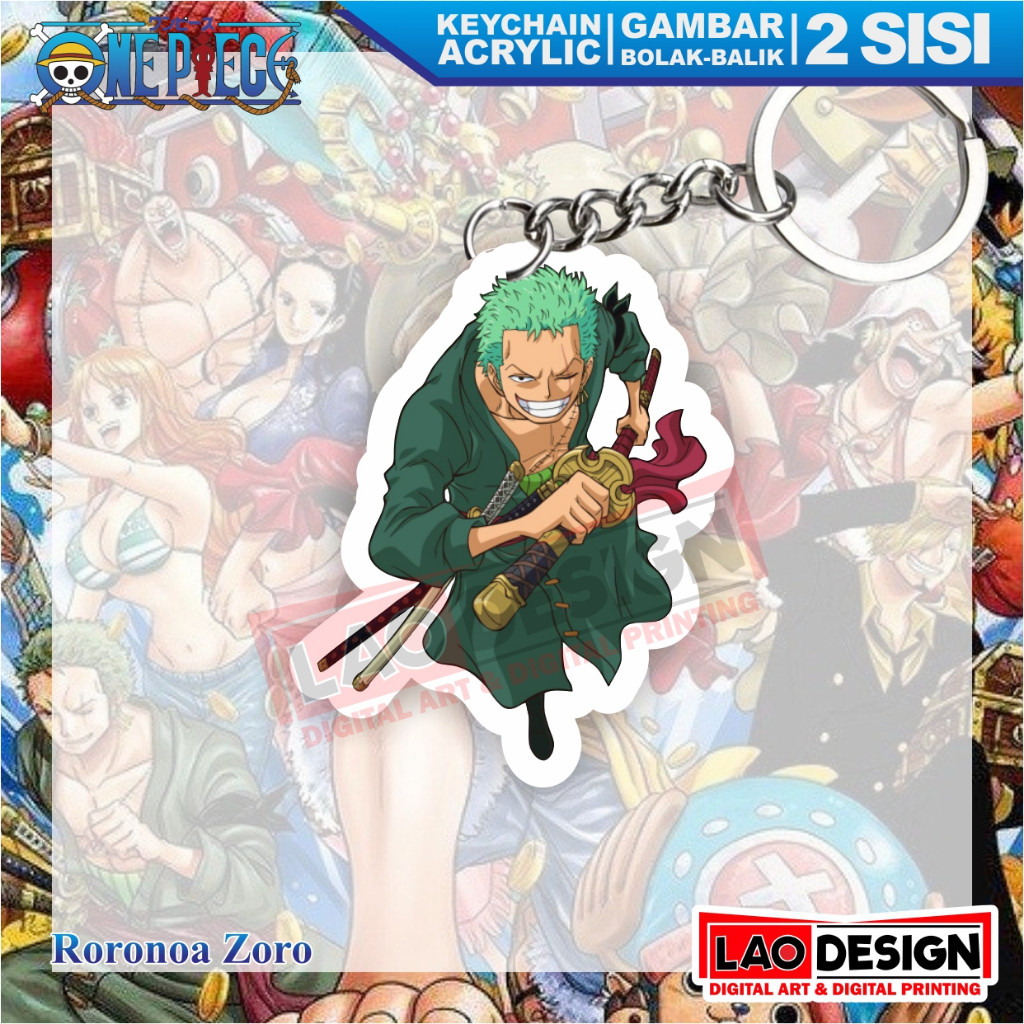 Gantungan Kunci Zoro - Gantungan Kunci Akrilk One Piece - Ganci Zoro One Piece - One Piece - พวงกุญแ