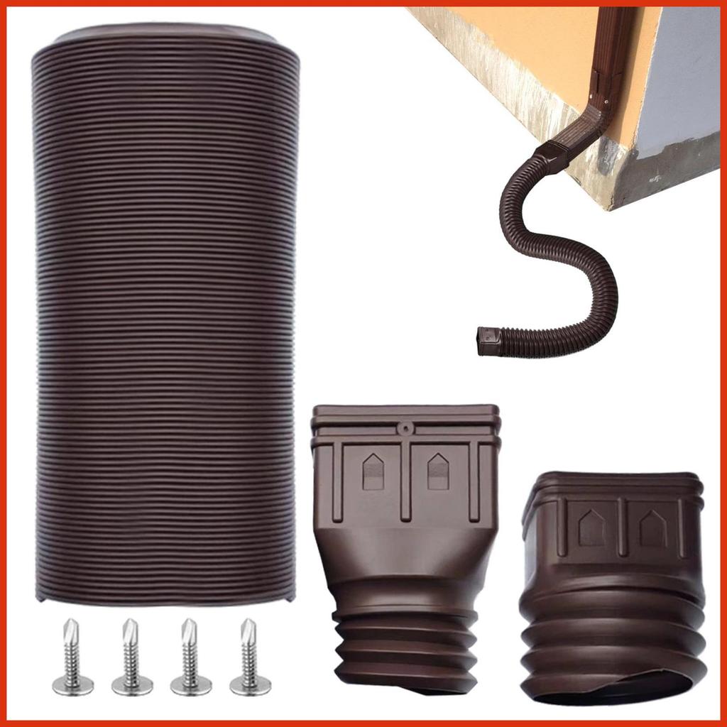 Gutter Downspout Extensions Rain Gutter Downspout Drain Extender ยืดหยุ่นขยายจาก 21-60 นิ้ว Downspou
